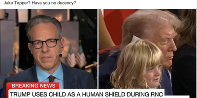 CNN banner about Trump 