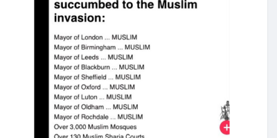 Incorrect claims about Muslims in England 