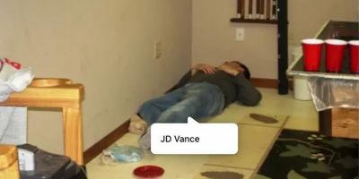 JD Vance Passed Out on Floor