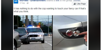 Police Officers Touch Taillights