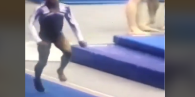 'Tiny' Simone Biles Falling