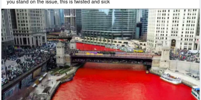 Chicago River red