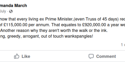 Former prime ministers do not get a £115,000