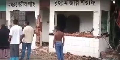 Hindu temple set ablaze