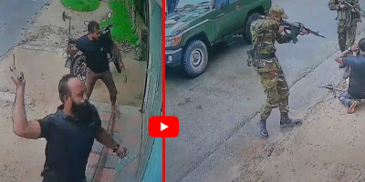 Indian Army personnel stopping theft