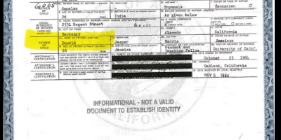 Kamala Harris’s birth certificate