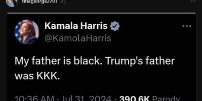 My Father Is Black. Trump's Father Was KKK