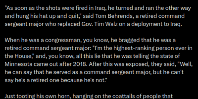 NO Evidence VP Candidate Walz Overstated