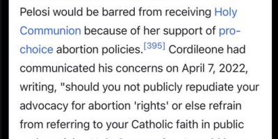 Pelosi Once Took Communion