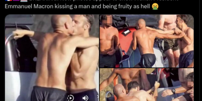Photo Shows Emmanuel Macron Kissing A Man