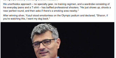 Story about Turkish shooter Yusuf Dikec