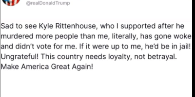 Trump post on Kyle Rittenhouse