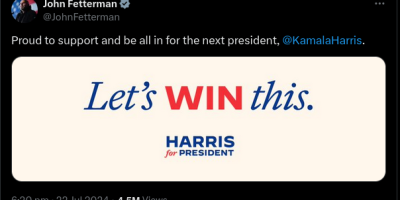 Democratic Sen. John Fetterman