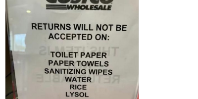 Costco Is Refusing To Accept Returns Of Toilet Paper