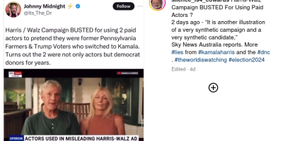  Farmers Featured In Harris Ad Are Actors